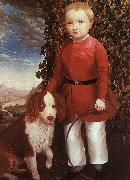 Joseph Whiting Stock Portrait of a Boy with a Dog oil painting picture wholesale